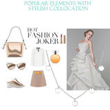 925 Silver Tassel Round Pendant Necklace for Women Party Wedding