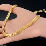 Men Necklace 6MM Sideway Chain Long Choker 45/50/60cm Sporty Gift