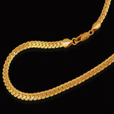Men Necklace 6MM Sideway Chain Long Choker 45/50/60cm Sporty Gift
