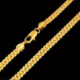 Men Necklace 6MM Sideway Chain Long Choker 45/50/60cm Sporty Gift