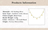 Zircon Star Pendant Necklace 925 Silver Clavicle Chain Women Fine Jewelry