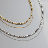 Vintage 18k Plated Double Necklaces for Women and Men