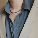 Vintage 18k Plated Double Necklaces for Women and Men