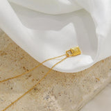 CZ Zircon Lock Necklaces Gothic Female Jewelry