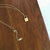 CZ Zircon Lock Necklaces Gothic Female Jewelry