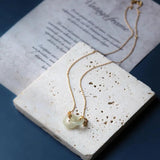 Natural Hotan Jade Interlocking Necklace for Women