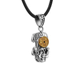 Antique Copper Pixiu Pendant for Men - Vintage Necklace Pendant