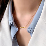 Love for Mom Mama Letter Pendant Necklace 18k Plated Stainless Steel Chains