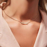 Love for Mom Mama Letter Pendant Necklace 18k Plated Stainless Steel Chains
