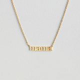 Love for Mom Mama Letter Pendant Necklace 18k Plated Stainless Steel Chains