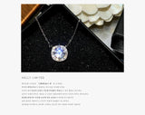 925 Silver Zircon Square Necklace Pendant for Women