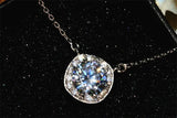 925 Silver Zircon Square Necklace Pendant for Women