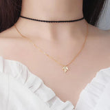 925 Silver Japanese Maple Leaf Necklace Woman Engagement Jewelry