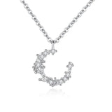 Moon Zircon Necklace - 925 Sterling Silver