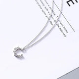 Moon Zircon Necklace - 925 Sterling Silver