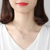 Moon Zircon Necklace - 925 Sterling Silver