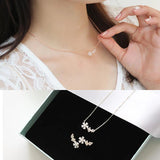 925 Silver Flowers Choker Necklace Women's Jewelry Kolye Collares