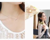 925 Silver Flowers Choker Necklace Women's Jewelry Kolye Collares