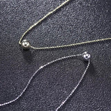 925 Silver Transfer Beads Clavicle Chain Necklace for Women