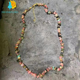 Natural Tourmaline Choker Necklace Gemstone Women High Jewelry