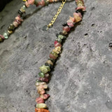 Natural Tourmaline Choker Necklace Gemstone Women High Jewelry