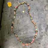 Natural Tourmaline Choker Necklace Gemstone Women High Jewelry