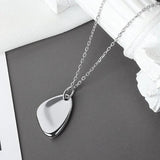925 Silver Women Pendant Chain Smooth Geometry Necklace