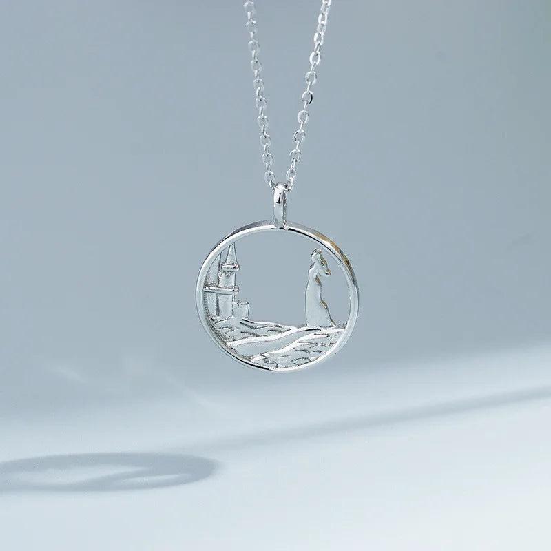 Hot Couple Silver Love Pendant Necklace X225