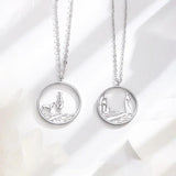 Hot Couple Silver Love Pendant Necklace X225