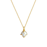 French Edge Enamel Rose Pendant Necklace 925 Sterling Silver Plated Fine Jewelry