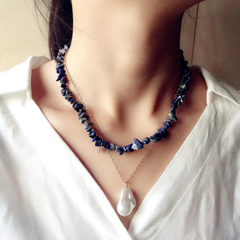 Green Aventurine Amethyst Lapis Lazuli Red Coral Necklace