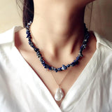 Green Aventurine Amethyst Lapis Lazuli Red Coral Necklace