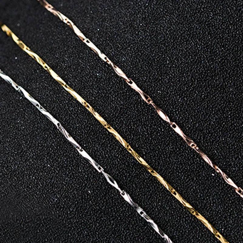 925 Sterling Silver Snake Box Chain Necklace 0.7/0.8mm