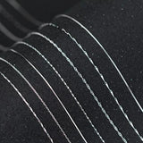925 Sterling Silver Snake Box Chain Necklace 0.7/0.8mm