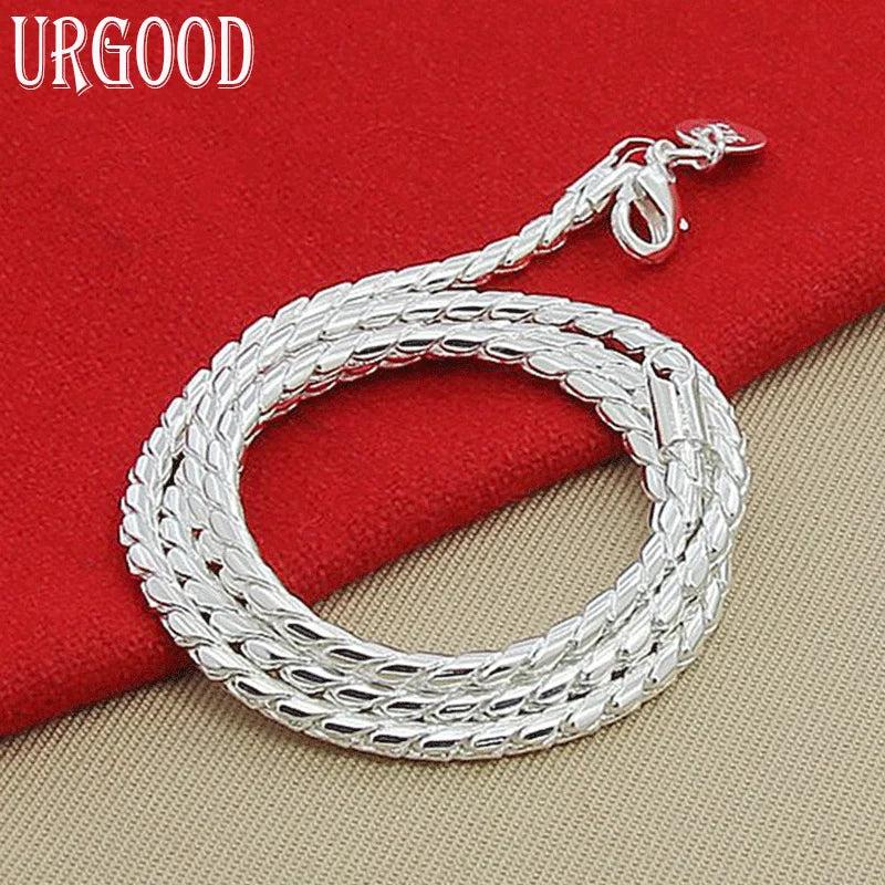 925 Silver 3mm Snake Chain Necklace Wedding Gift