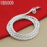 925 Silver 3mm Snake Chain Necklace Wedding Gift