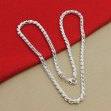 925 Silver 3mm Snake Chain Necklace Wedding Gift