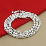 925 Silver 3mm Snake Chain Necklace Wedding Gift