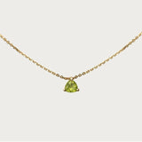 Silver Inlaid Light Olive Green Necklace Gemstone Pendant