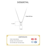 925 Silver Zircon Water Drop Choker Necklace Women OL Jewelry