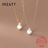 925 Silver Zircon CZ Pearl Choker Necklace Women OL Jewelry