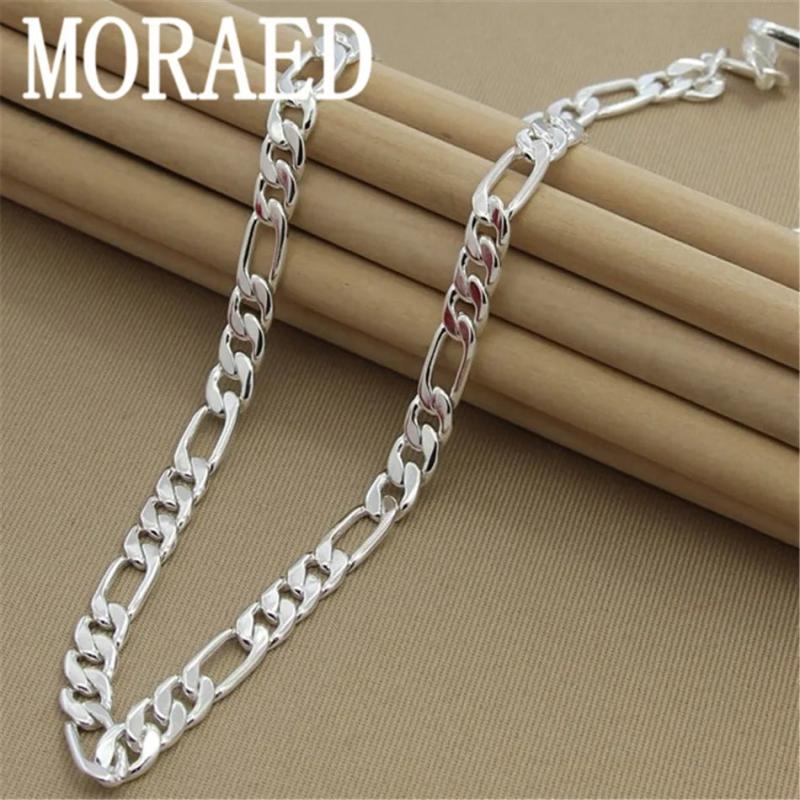 Men's 8mm 20 Inch 925 Silver Necklace Chain Jewelry for Women