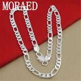 Men's 8mm 20 Inch 925 Silver Necklace Chain Jewelry for Women