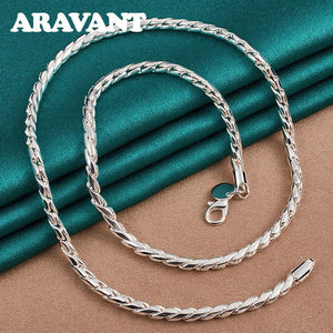 925 Silver 18 Inch Necklace Chain Wedding Jewelry