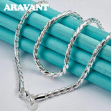 925 Silver 18 Inch Necklace Chain Wedding Jewelry