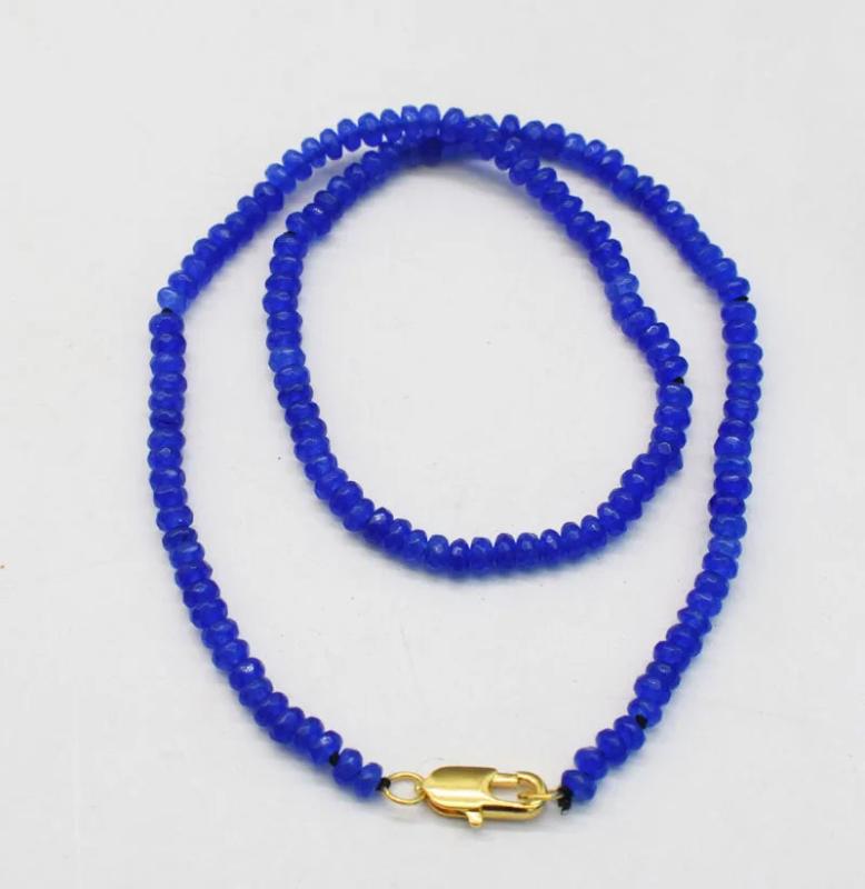 Natural Rainbow Jade Roundel Faceted Necklace 4*2mm Chocker Beads