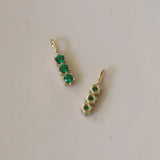 925 Silver Green Zircon Pendant Necklace Retro Style Party Jewelry