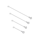 925 Sterling Silver Chain Extenders Necklace Extension Chains with Lobster Clasp