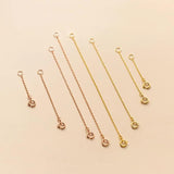 925 Sterling Silver Chain Extenders Necklace Extension Chains with Lobster Clasp