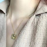 Vintage Face Hug Portrait Pendant 18K Couple Necklaces
